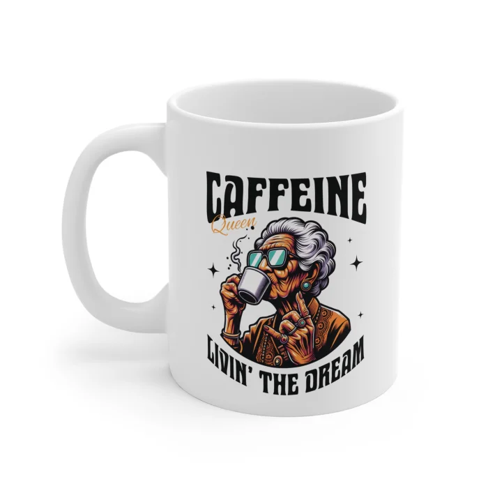 Kubek 330ml z nadrukiem Caffeine Queen