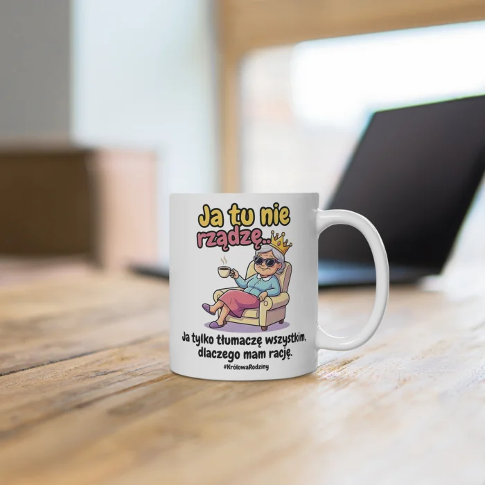 Kubek na Dzień Babci 330ml z nadrukiem Babcia Królowa Rodziny