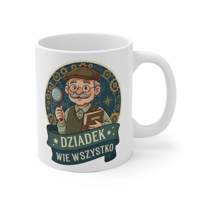 Kubek na Dzień Dziadka 330ml z nadrukiem Dziadek Wie Wszystko
