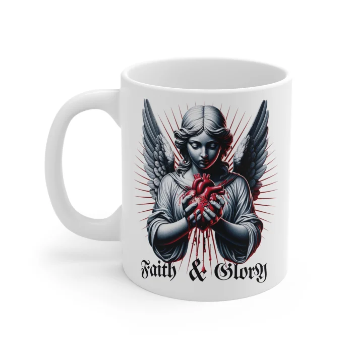 Kubek 330ml z nadrukiem Faith & Glory