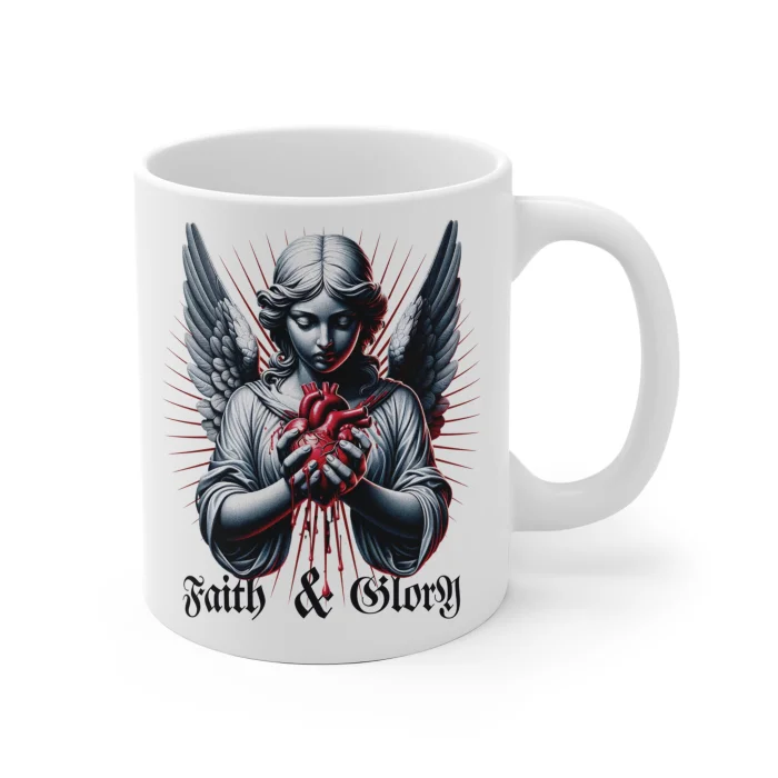 Kubek 330ml z nadrukiem Faith & Glory