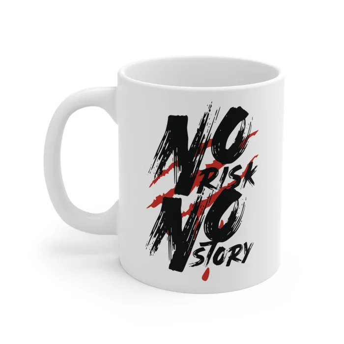 Kubek 330ml z nadrukiem No Risk No Story
