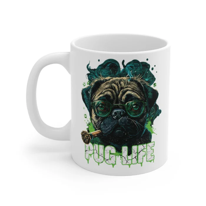 Kubek 330ml z nadrukiem Pug Life