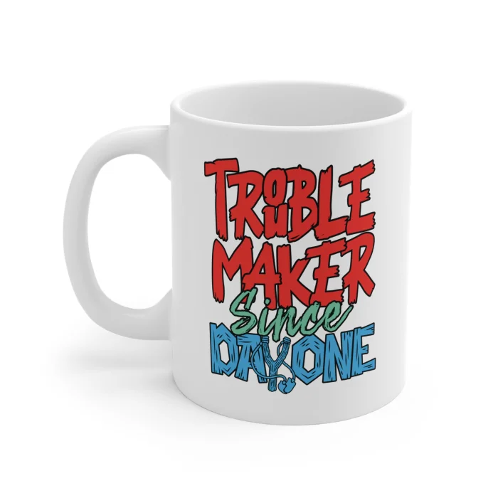 Kubek 330ml z nadrukiem Trouble Maker