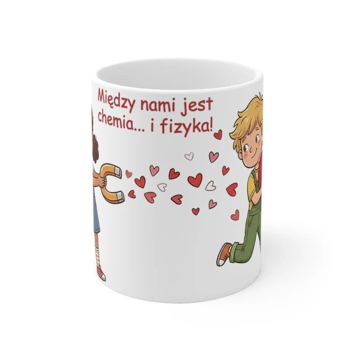 Kubek z nadrukiem 330ml Między Nami Jest Chemia i Fizyka