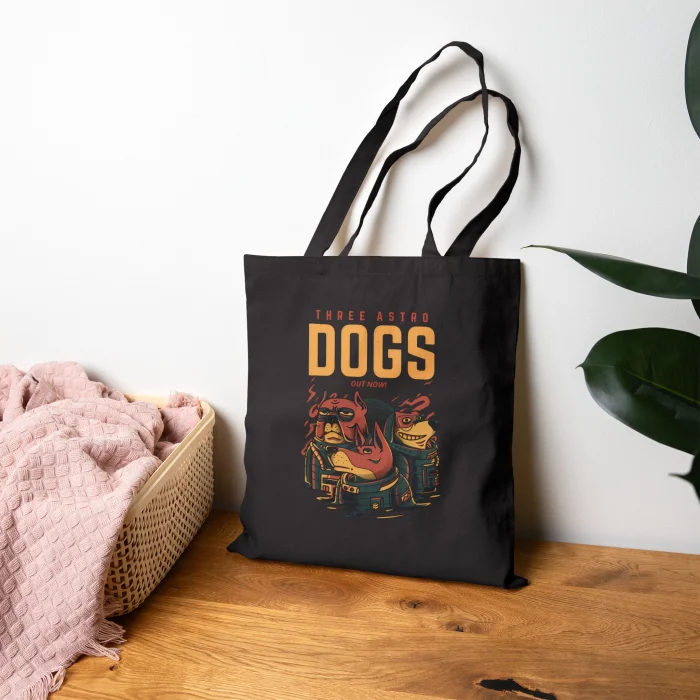 Torba z nadrukiem Three Astro Dogs