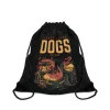 Worek z nadrukiem Three Astro Dogs Czarna