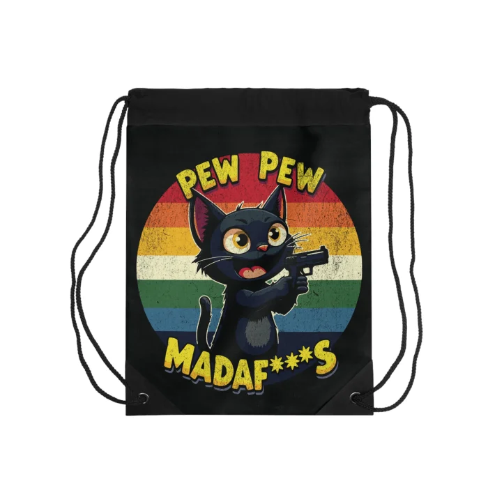Worek z nadrukiem Pew Pew Madaf***s