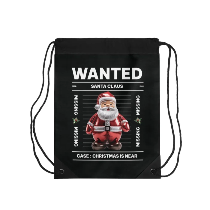 Worek z nadrukiem Wanted Santa Claus