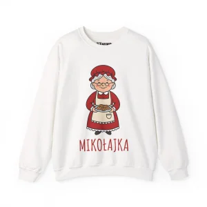 Bluza dla par z nadrukiem Mikołaj i Mikołajka