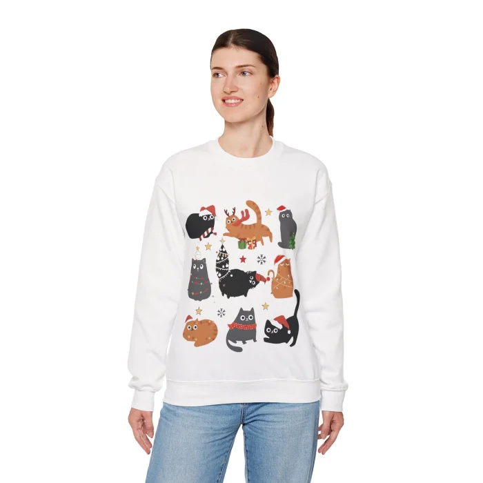 Bluza z nadrukiem Świąteczne Koty