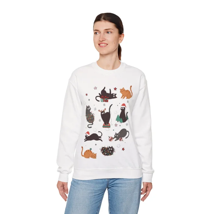 Bluza z nadrukiem Świąteczne Koty ver 2