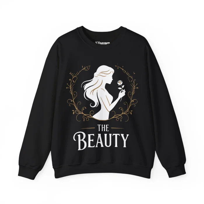 Bluza dla par z nadrukiem Beauty and Beast