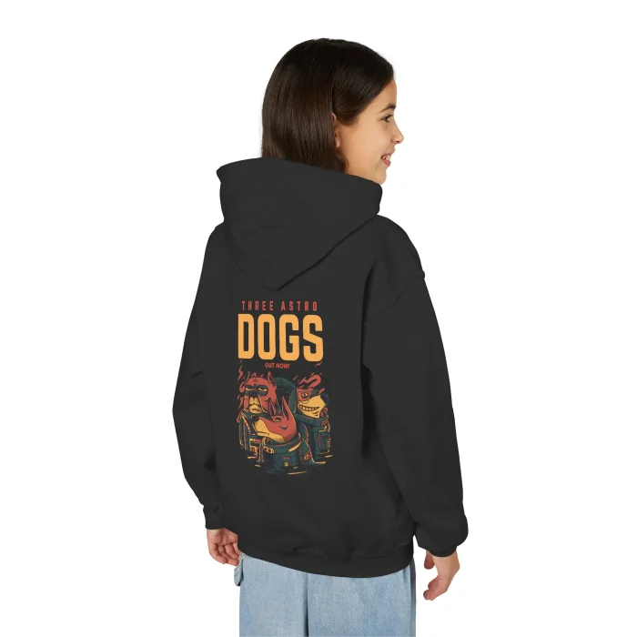 Bluza z kapturem Dziecięca z nadrukiem Three Astro Dogs