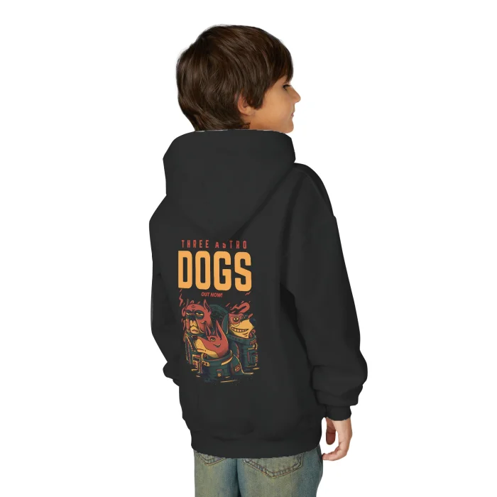 Bluza z kapturem Dziecięca z nadrukiem Three Astro Dogs