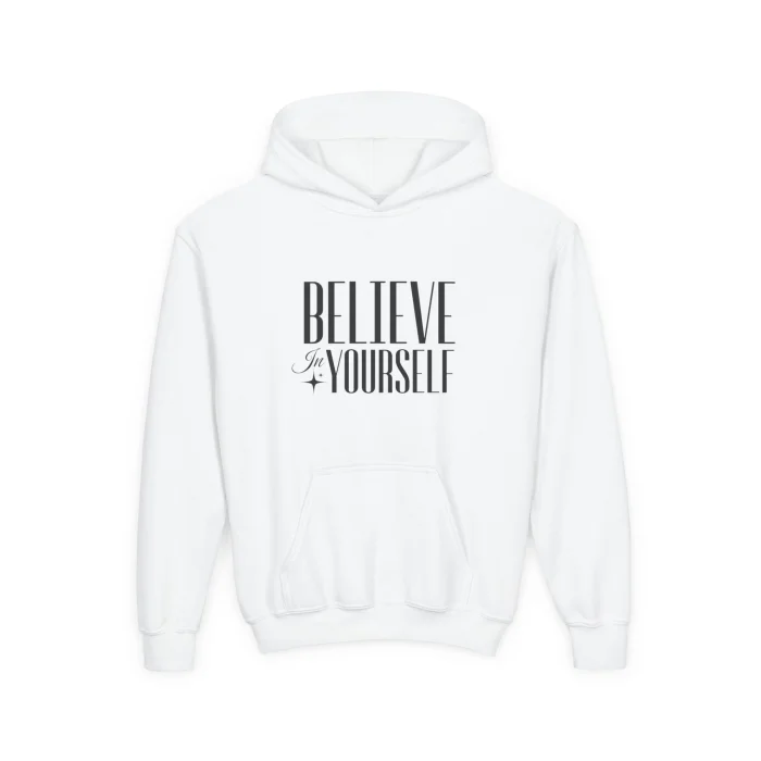 Bluza z kapturem Dziecięca z nadrukiem Believe in Yourself