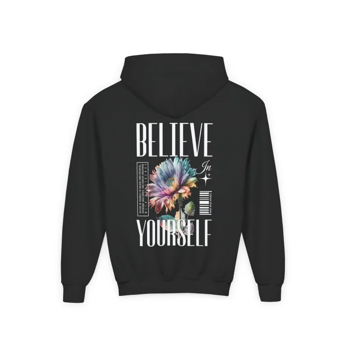 Bluza z kapturem Dziecięca z nadrukiem Believe in Yourself