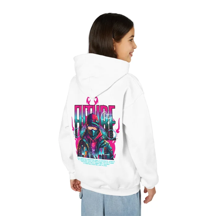 Bluza z kapturem Dziecięca z nadrukiem Future City