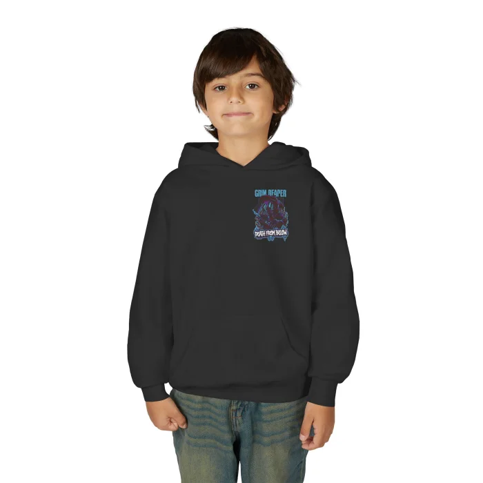 Bluza z kapturem Dziecięca z nadrukiem Grim Reaper