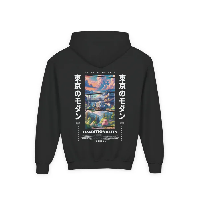 Bluza z kapturem Dziecięca z nadrukiem Modern Tokyo