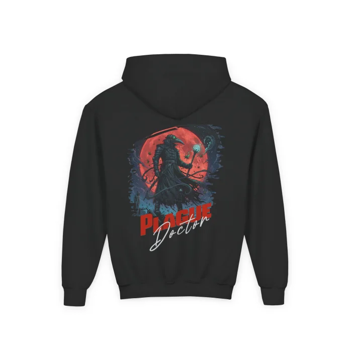 Bluza z kapturem Dziecięca z nadrukiem Plague Doctor