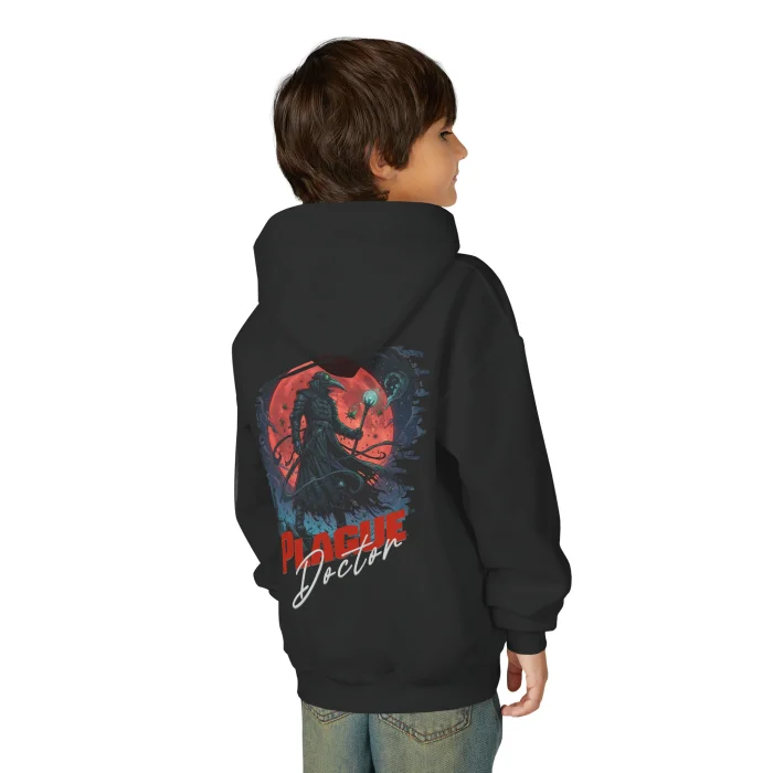 Bluza z kapturem Dziecięca z nadrukiem Plague Doctor