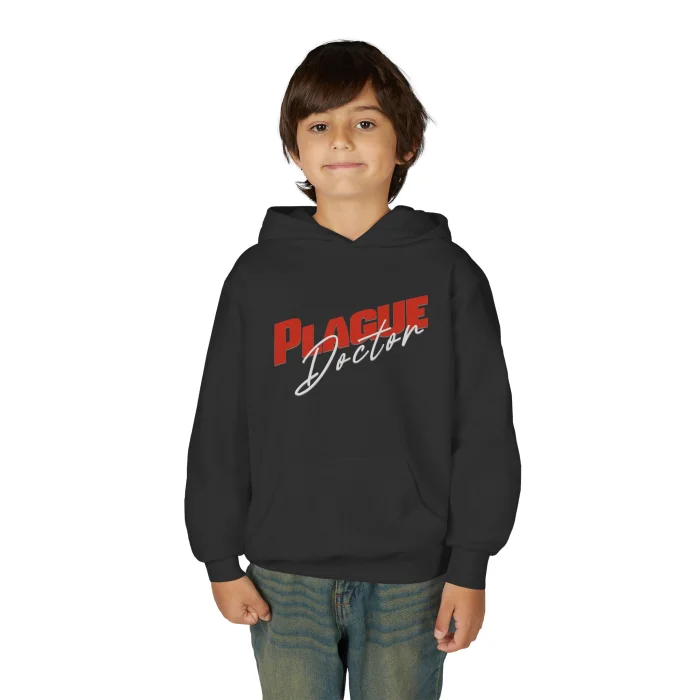Bluza z kapturem Dziecięca z nadrukiem Plague Doctor