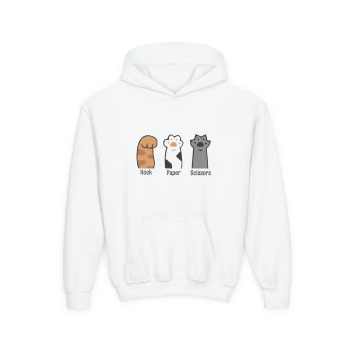 Bluza z kapturem Dziecięca z nadrukiem Rock Paper Scissors