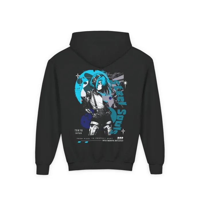 Bluza z kapturem Dziecięca z nadrukiem Steel Souls