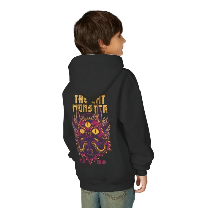 Bluza z kapturem Dziecięca z nadrukiem The Cat Monster