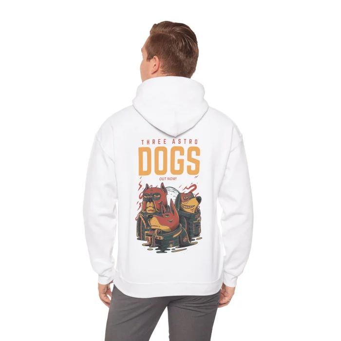Bluza z kapturem z nadrukiem Three Astro Dogs