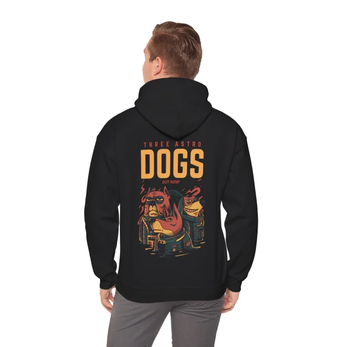 Bluza z kapturem z nadrukiem Three Astro Dogs