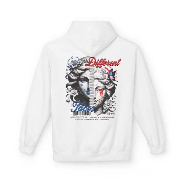 Bluza z kapturem z nadrukiem Different Faces