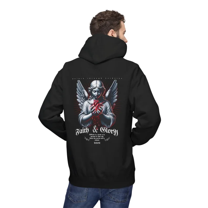 Bluza z kapturem z nadrukiem Faith  & Glory