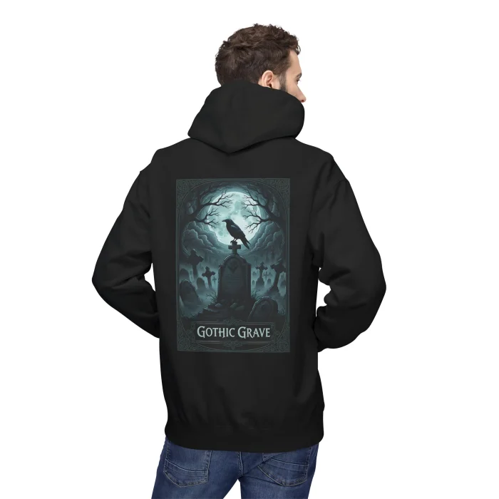 Bluza z kapturem z nadrukiem Gothic Grave