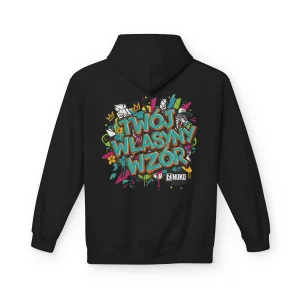 Bluza z kapturem z własnym nadrukiem na plecach