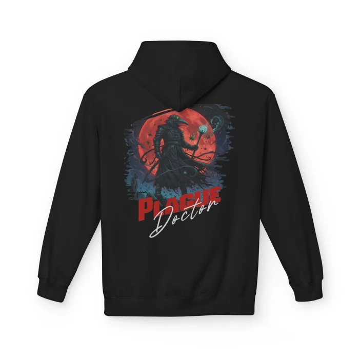 Bluza z kapturem z nadrukiem Plague Doctor