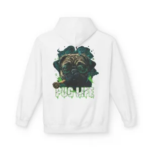 Bluza z kapturem z nadrukiem Pug Life