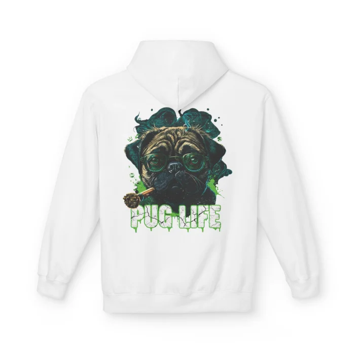 Bluza z kapturem z nadrukiem Pug Life