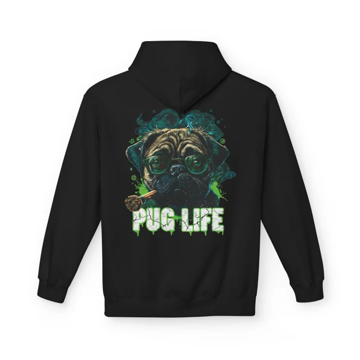 Bluza z kapturem z nadrukiem Pug Life