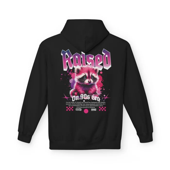 Bluza z kapturem z nadrukiem Raised on 90's Era