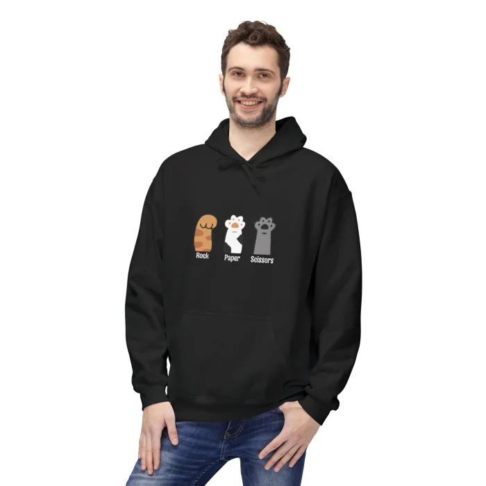 Bluza z kapturem z nadrukiem Rock Paper Scissors