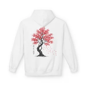 Bluza z kapturem z nadrukiem Sakura Tree