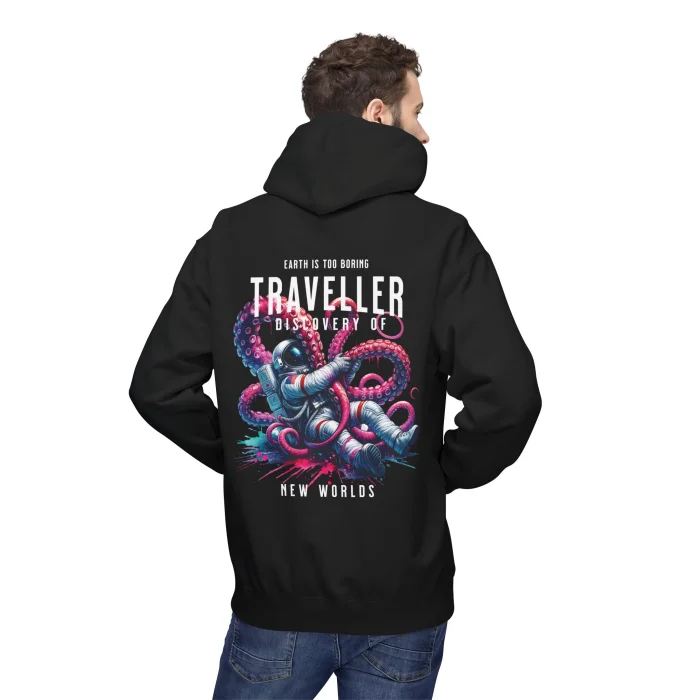 Bluza z kapturem z nadrukiem Traveller