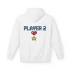 Bluza z kapturem dla par z nadrukiem Player1 & Player2