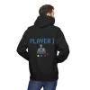 Bluza z kapturem dla par z nadrukiem Player1 & Player2