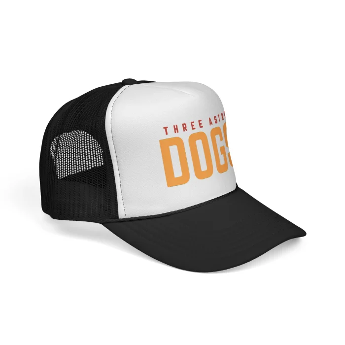 Czapka z daszkiem z nadrukiem Three Astro Dogs Biało Czarna