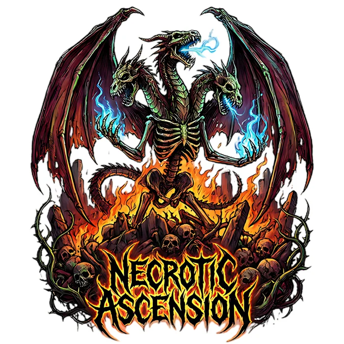 T-shirt z nadrukiem Necrotic Ascension