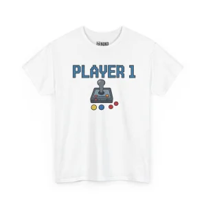 Koszulka dla par z nadrukiem Player1 & Player2