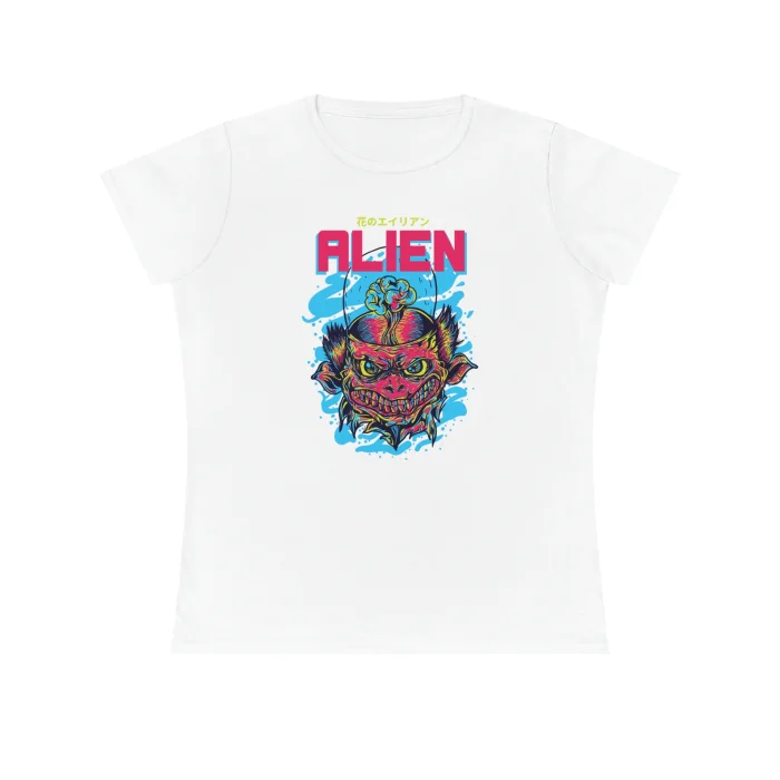 T-shirt Damski z nadrukiem Alien